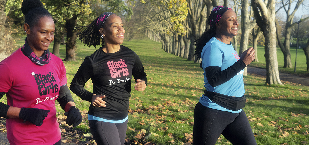 A group of women out for a jog