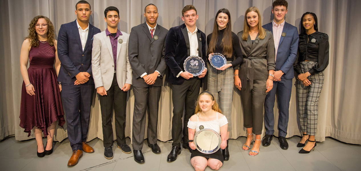 The shortlisted young athletes.