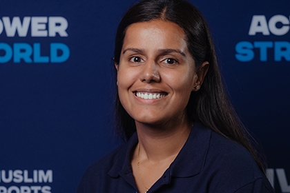 Headshot of Sahiba Majeed, marketing and insights Muslim Sports Foundation