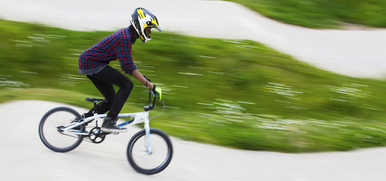 A BMX racer