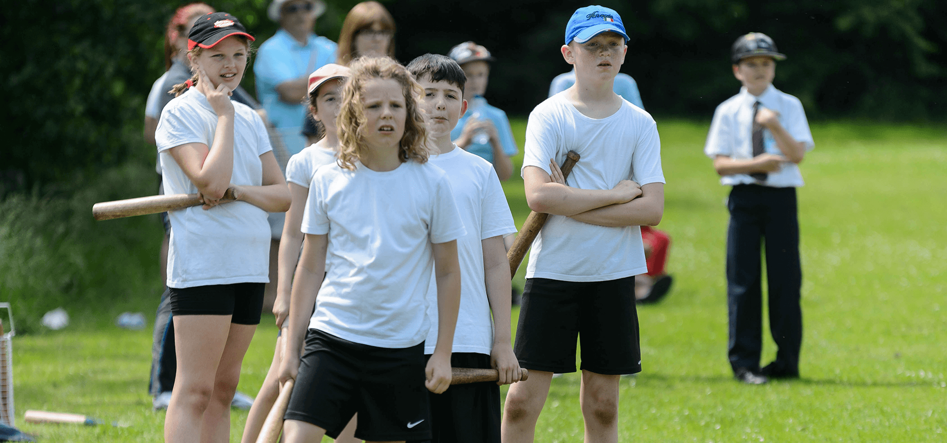 Safeguarding rounders team getting ready to bat