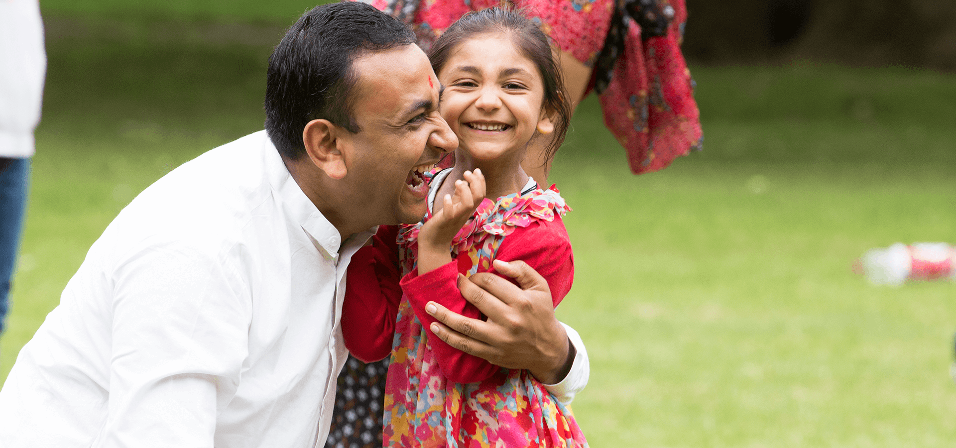 Safeguarding smiling little girl